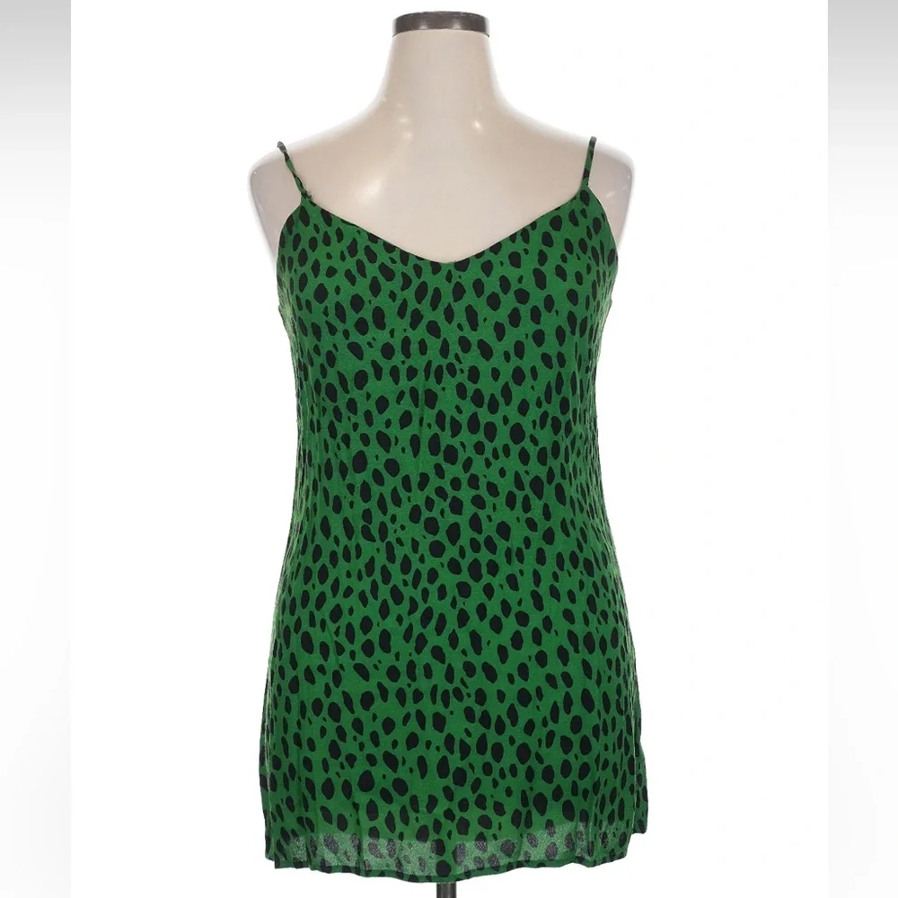 Reformation Seville mini dress black and green mini dress size XL - Picture 2 of 5